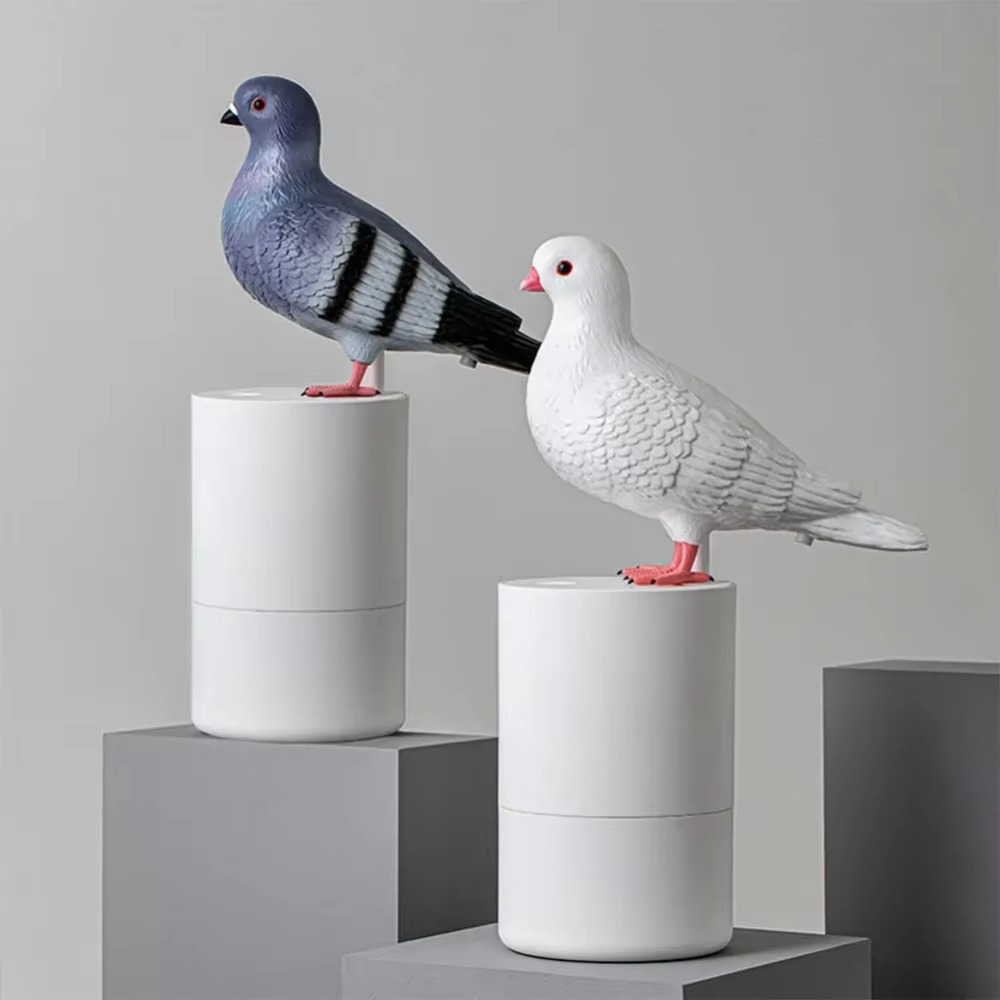 Automatic Soap Dispenser Cute Pigeon Touchless Foaming Soap Dispenser 300ml Electric Foam Soap Dispenser for Bathroom Kitchen