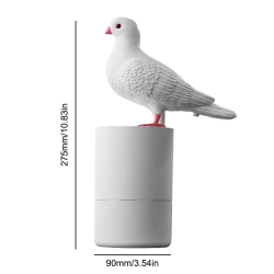 Automatic Soap Dispenser Cute Pigeon Touchless Foaming Soap Dispenser 300ml Electric Foam Soap Dispenser for Bathroom Kitchen