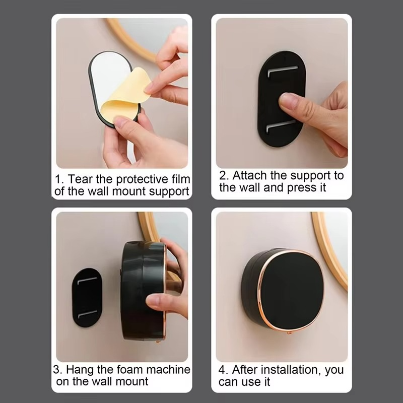 1Pcs Automatic Soap Dispenser Touchless Foam Soap Dispenser USB Rechargeable Electric Foam/Gel Dispenser for Bathroom and Toilet