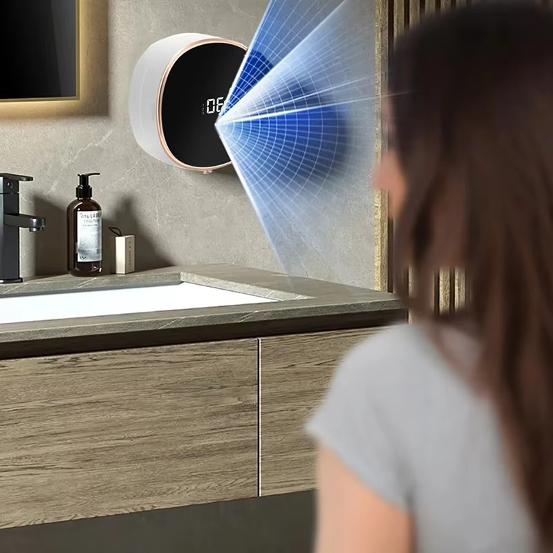 1Pcs Automatic Soap Dispenser Touchless Foam Soap Dispenser USB Rechargeable Electric Foam/Gel Dispenser for Bathroom and Toilet