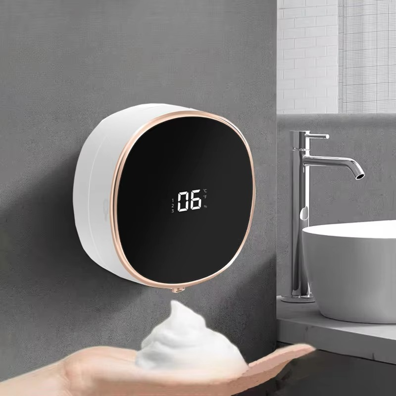 1Pcs Automatic Soap Dispenser Touchless Foam Soap Dispenser USB Rechargeable Electric Foam/Gel Dispenser for Bathroom and Toilet