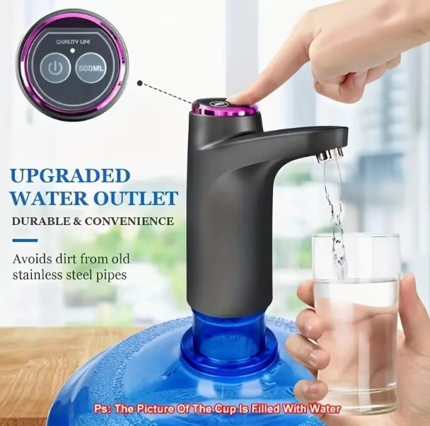 Rechargeable USB Electric Water Pump for Bottled Water,Automatic Water Dispenser with Intelligent Suction forDormitory Use