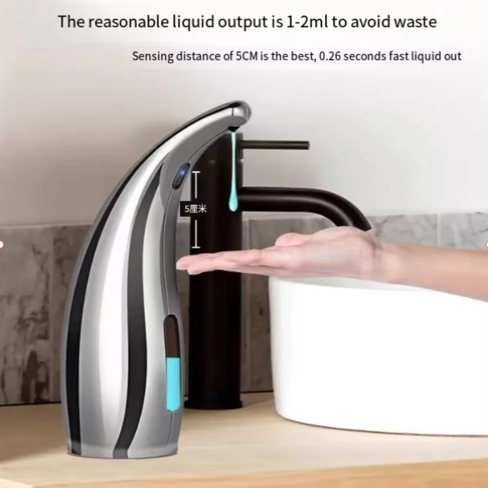 Hand Wash Dispenser Soap Dispenser 1PC Auto Sensor Touchless Intelligent 300ML Dishwashing Liquid Shampoo Tabletop