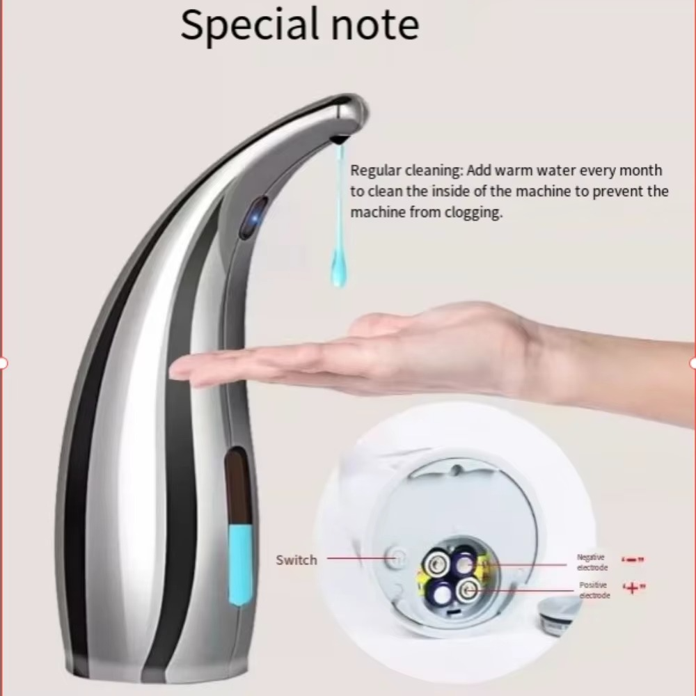 Hand Wash Dispenser Soap Dispenser 1PC Auto Sensor Touchless Intelligent 300ML Dishwashing Liquid Shampoo Tabletop