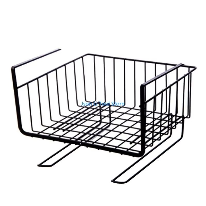 Y08D Under Cabinet Shelf Storage Wire Basket Home Organization for Kitchen Pantry