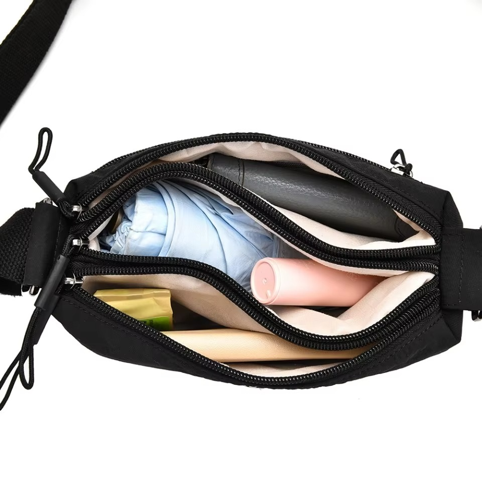 Women Waterproof Crossbody Bag Large Capacity Shoulder Bag Lightweight Anti-theft Purse with Pillow Pad Travel Casual Handbag