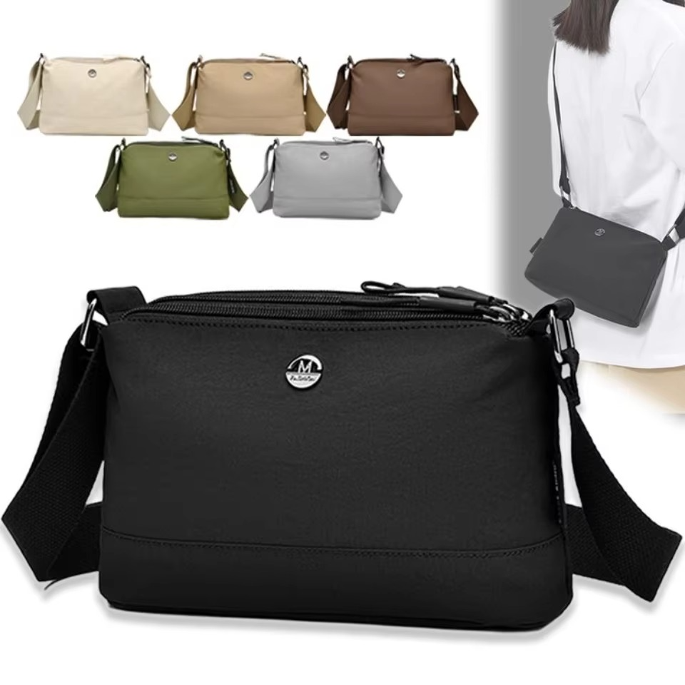 Women Waterproof Crossbody Bag Large Capacity Shoulder Bag Lightweight Anti-theft Purse with Pillow Pad Travel Casual Handbag