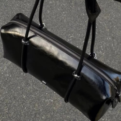 Women Stylish Armpit Bag Large Capacity PU Boston Pillow Bag Casual Clutch Handbag Solid Color Zipper Closure for Outdoor Travel