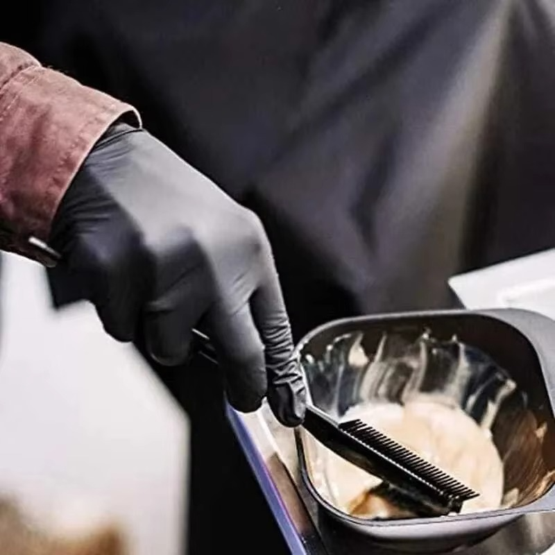 100/50/20PCS Black Nitrile Gloves Thickened Disposable Gloves for Cleaning Hairdressing Waterproof Dishwashing Tattoo Gloves