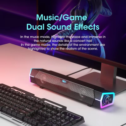 4D Computer Speakers Bluetooth 5.0 Wired Loudspeaker Surround Soundbar Subwoofer Sound bar for Laptop Notebook PC