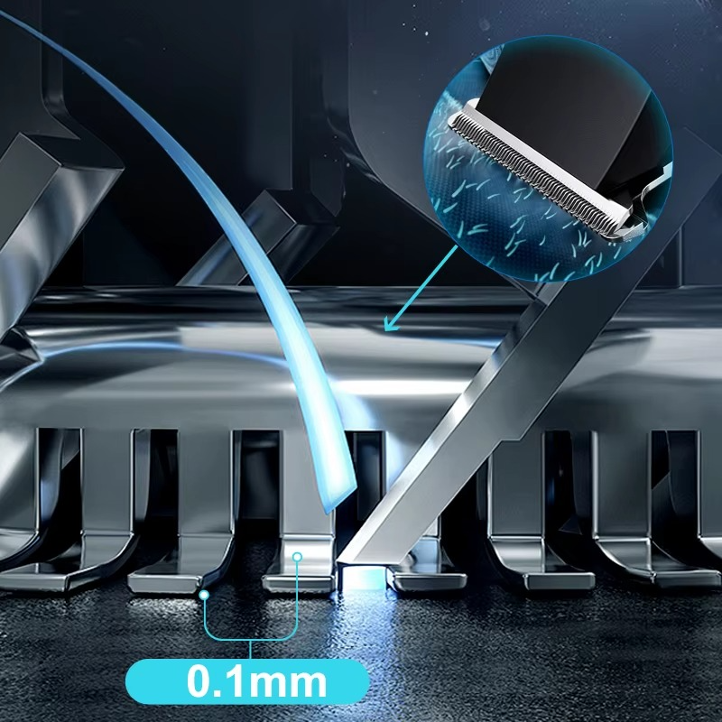 Design of adjustable cutter head with USB charging for electric hair clipper hair and beard trimming