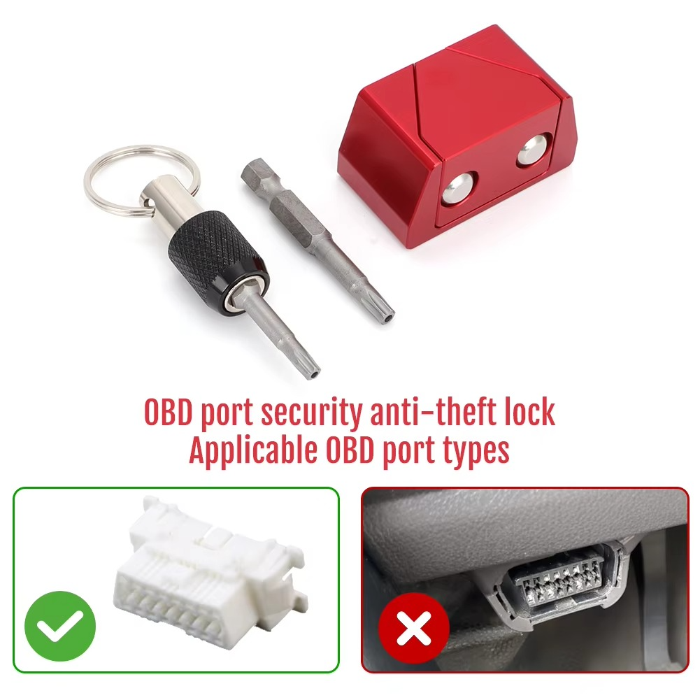OBD2 OBD II Port Security Lock Anti-theft Kit Block Access to OBD Connector For 1996-Up Vehicles