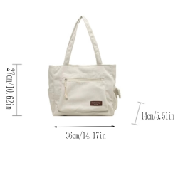 Solid color corduroy bag girls Tote bag with a large capacity commuter fashion shoulder bag