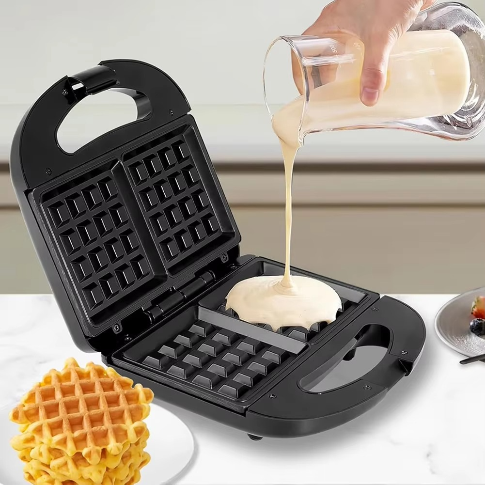 Waffle Maker Belgian Waffle Maker Portable Waffle Making Machine Anti-scalding Mini Waffle Maker Machine for Snacks Burgers