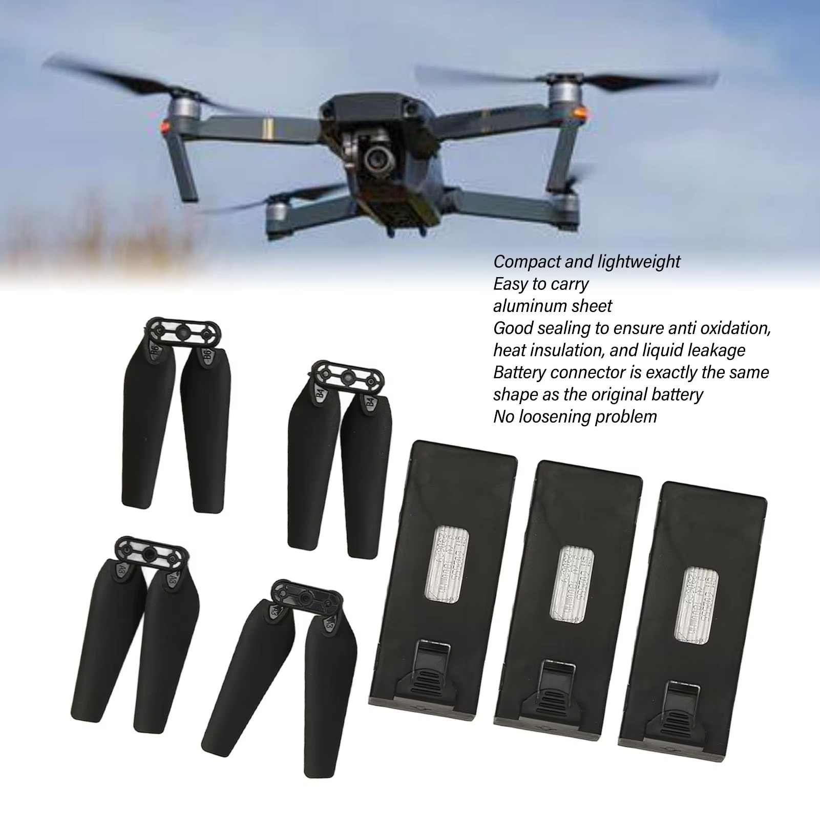 Light weight 3.7V 1800mAh Li ion Drone Battery for E88 E88PRO E525 E99 E99PRO P1 K3 S1 UAV RC Battery Replacement High Capacity