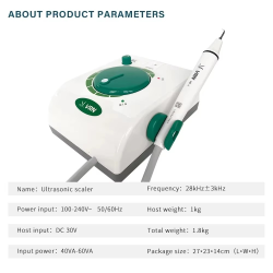VRN Portable Dental Ultrasonic Scaler Ultrasonic Scaler Unit Teeth Whitening Piezo Tartar Removal Machine Dental Cleaning Device