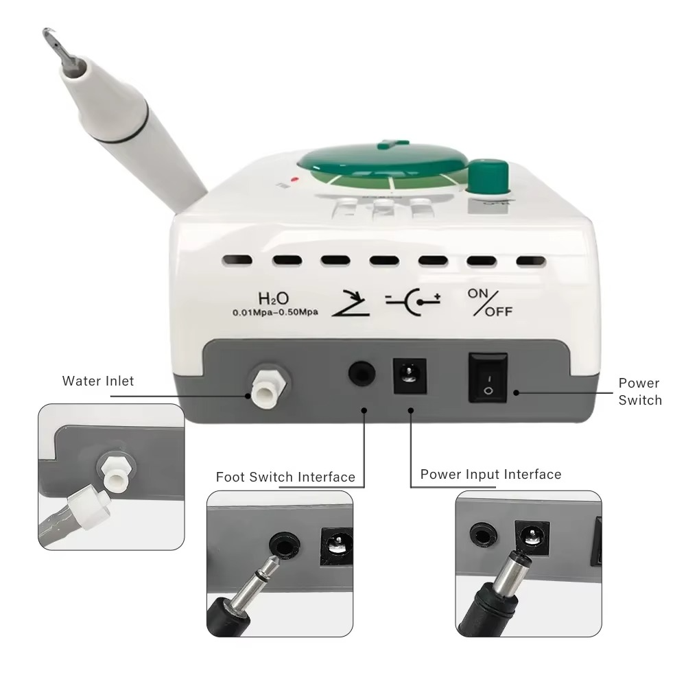 VRN Portable Dental Ultrasonic Scaler Ultrasonic Scaler Unit Teeth Whitening Piezo Tartar Removal Machine Dental Cleaning Device