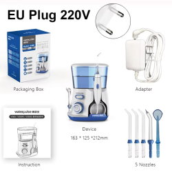 Water Flosser Dental Oral Irrigator 800ML High Pressure Water Flosser for Teeth Mouth Washing Machine with 5x Tip Teeth Cleaning