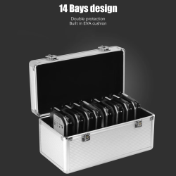 Hard Drive Storage Box Hard Drive Box Portable Handle Aluminum Alloy Corner Design Shockproof Double for Hard Drive