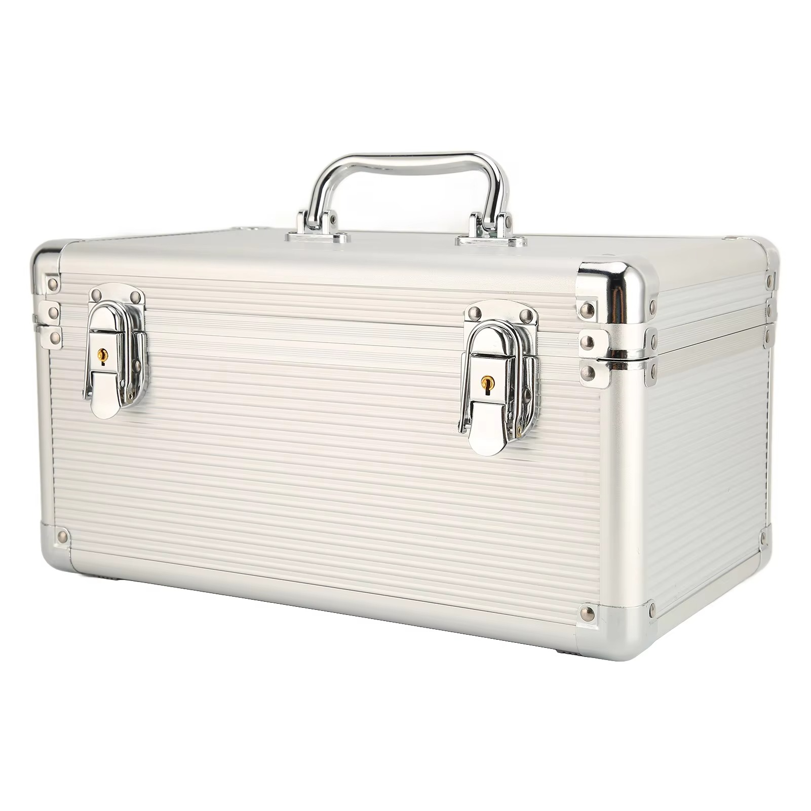 Hard Drive Storage Box Hard Drive Box Portable Handle Aluminum Alloy Corner Design Shockproof Double for Hard Drive