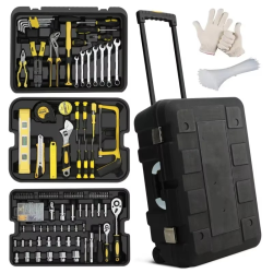 318pcs Rolling Toolbox Set with Trolley - Durable Metal Mechanic's Kit for Home Repairs