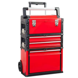 with Wheels and2Stackable One Toolbox Portable Metal with Combined Tools Drawers Vertical Rolling Tool Car