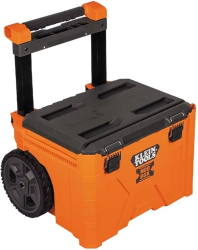 MODbox Rolling Tool Box, Heavy Duty Portable Tool Box Organizer with Side Mounting, 10-Inch Rubber Wheels, Removable Handle