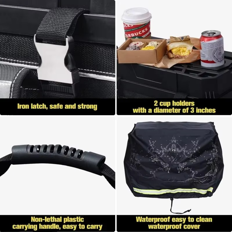 18'' Rolling Tool Bag with Wheels, Tool Bags Organizer, with Telescopic Handle and Waterproof Cover, 330lbs Load Rated Storage