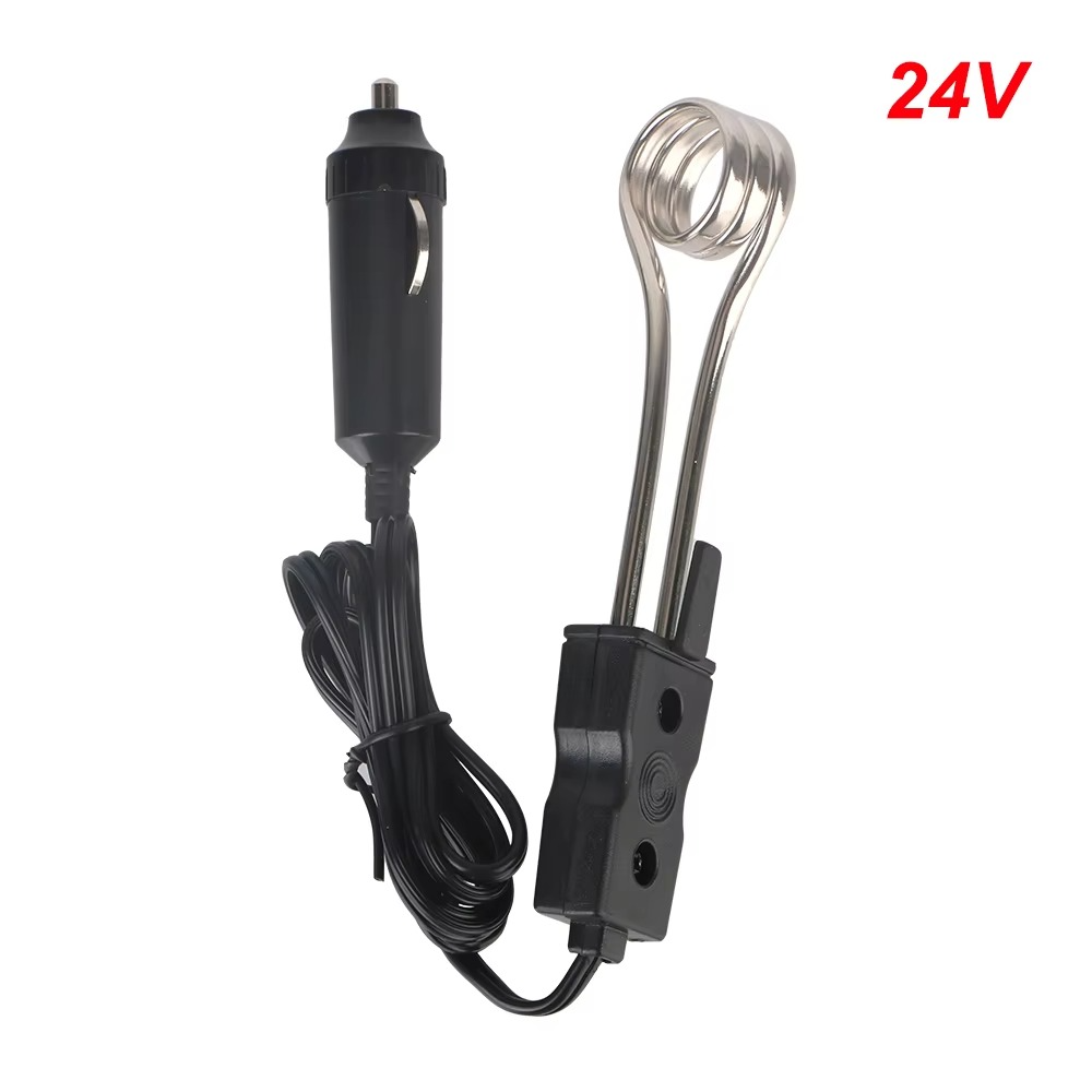 120W-140W 24V 12V Car Immersion Heater Cigar Lighter Plug Electric Heater For Tea Water Coffee Milk Safe Warmer Auto Accessories