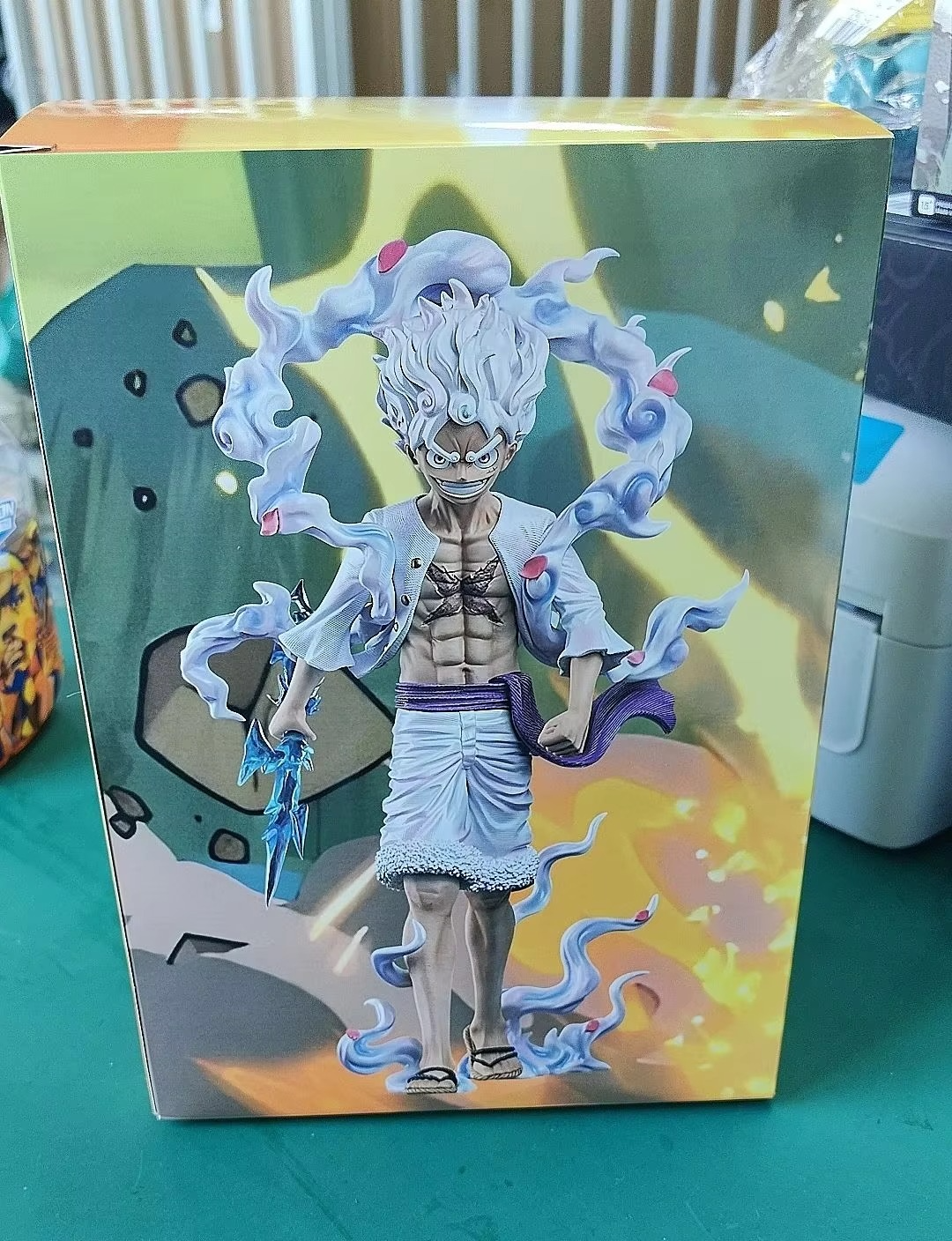 23cm Anime Zook Luffy One Piece GK NIKE Monkey D. Luffy Action Figures Pvc Statue Model Doll Collection Desktop Decorate Toys