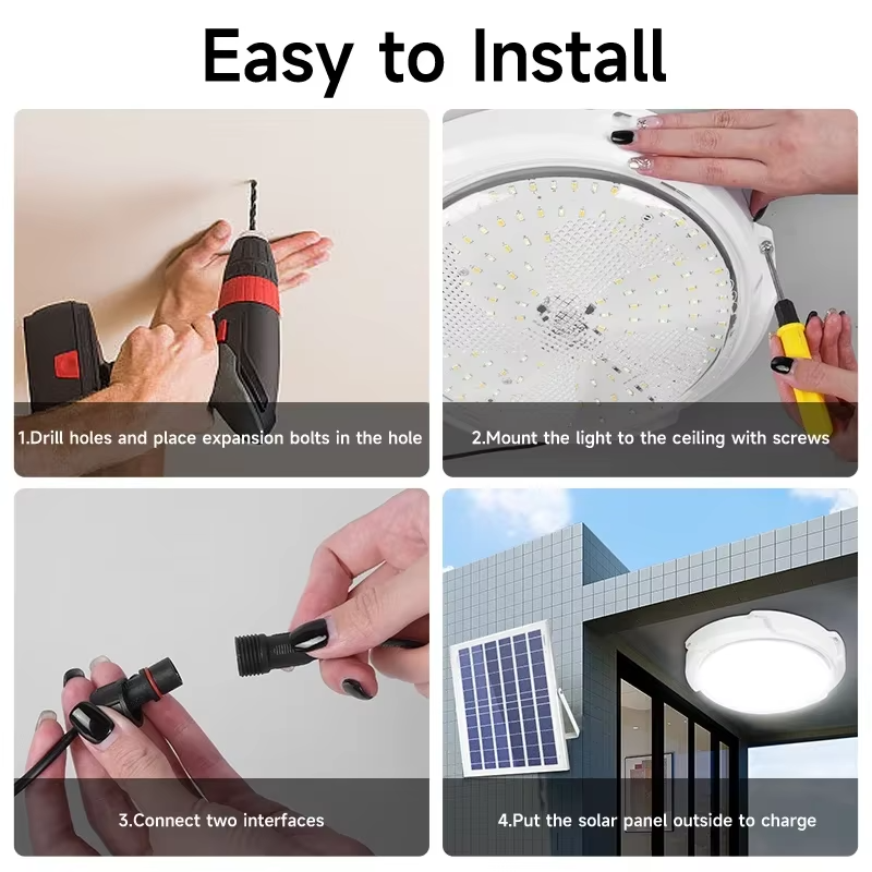 Solar lights Indoor Home Top Ceiling House Outdoor Garden pandent light Panel Lamp Fixture For Corridor Garden Living Room