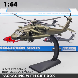 Black Hawk Helicopter Alloy Model with Display Stand & Gift Box Packaging Realistic Sound & Light Features Perfect for Display